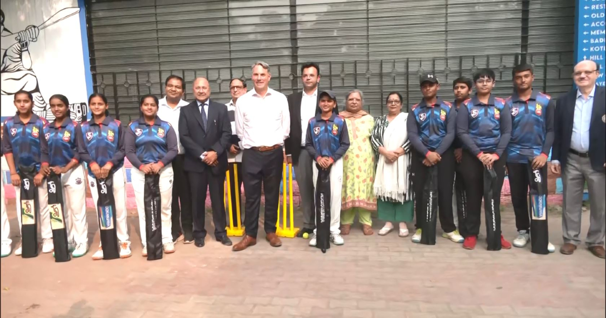 Australian Deputy PM Marles plays 'gully cricket' at Arun Jaitley Stadium premises in Delhi